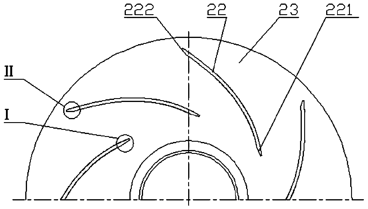 Impeller for centrifugal ventilating machine