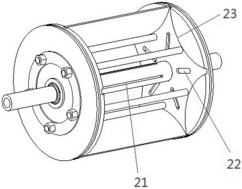 Rotary feeder sealed through air curtains