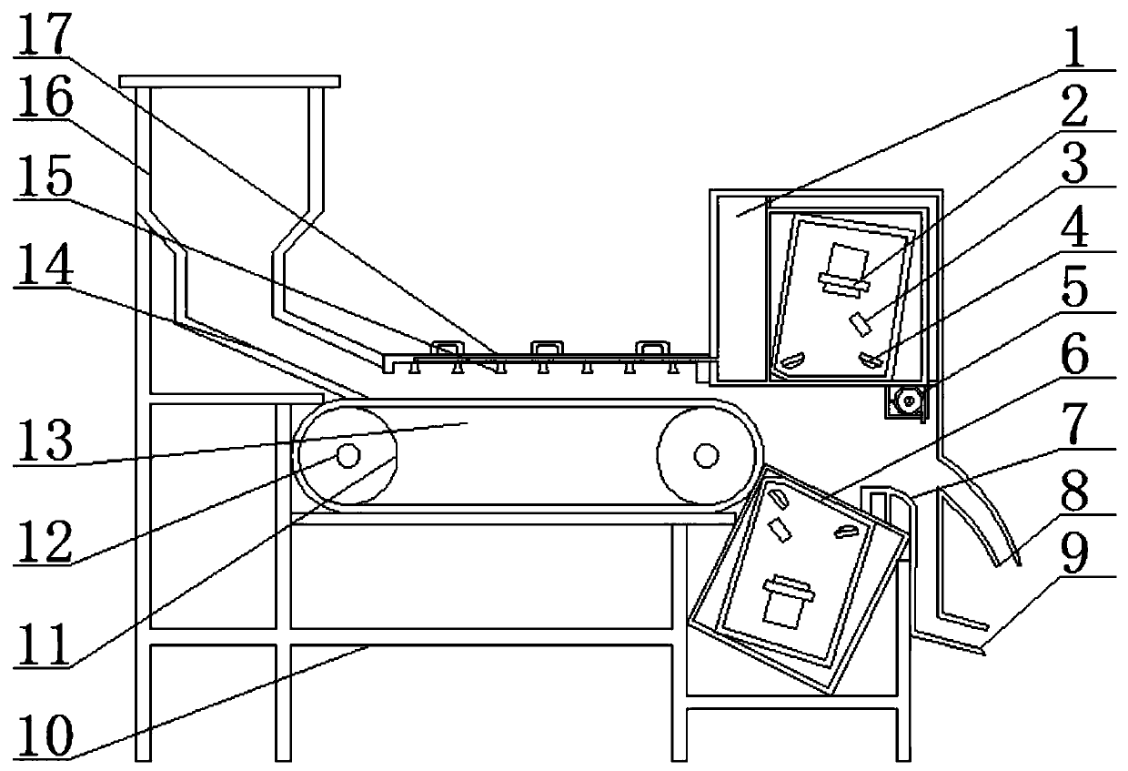 Track background plate based ore color sorter