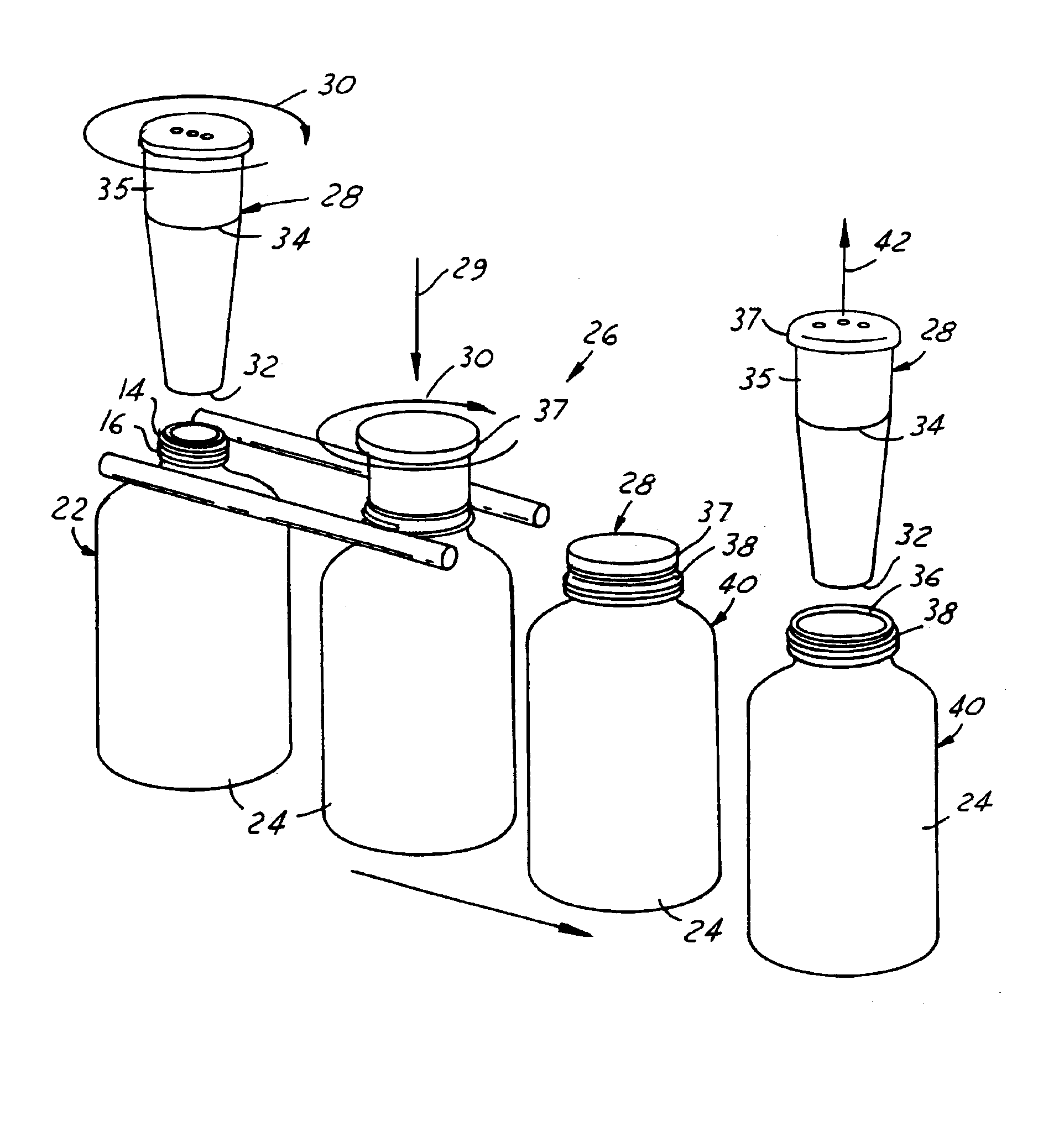 Stretched container threads and method of manufacture