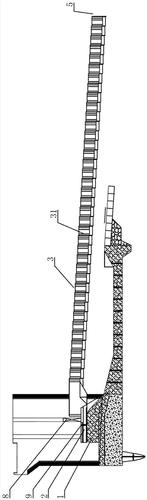 Fish passageway and fish passageway building method for low-waterhead dam