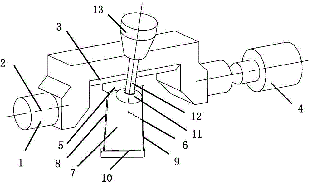 Bi-directional inverted grinding method for full molded surface of blade with two ends having tip shrouds