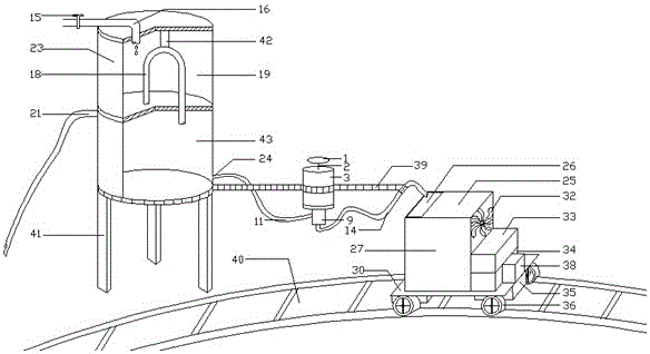 Automatic moisture-adding walking device for greenhouse temperature control