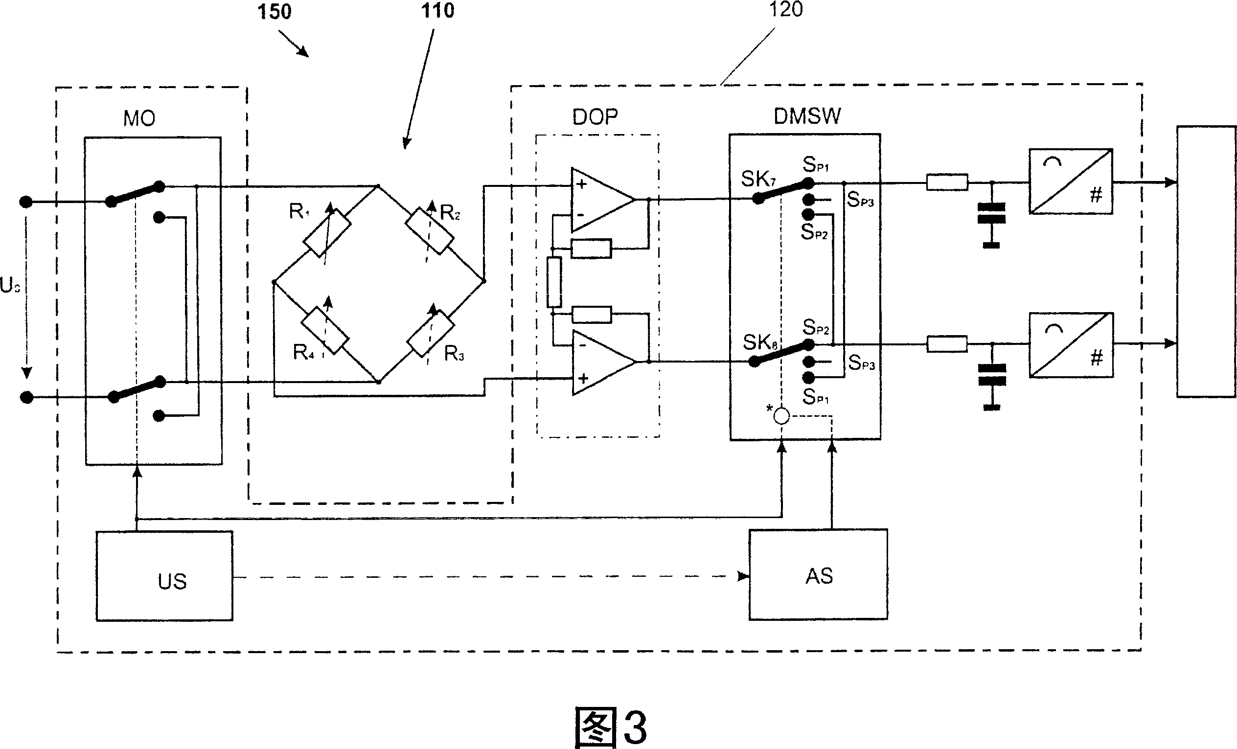 Method for correcting an analogue amplifier output signal, amplifier module and measurement device