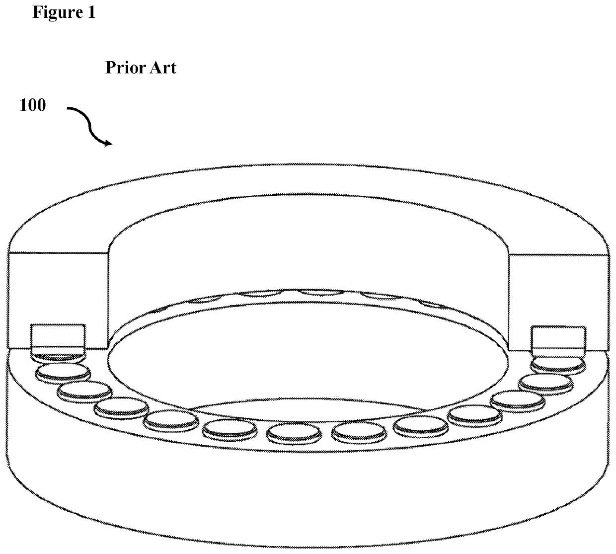 Polycrystalline diamond thrust bearing and element thereof