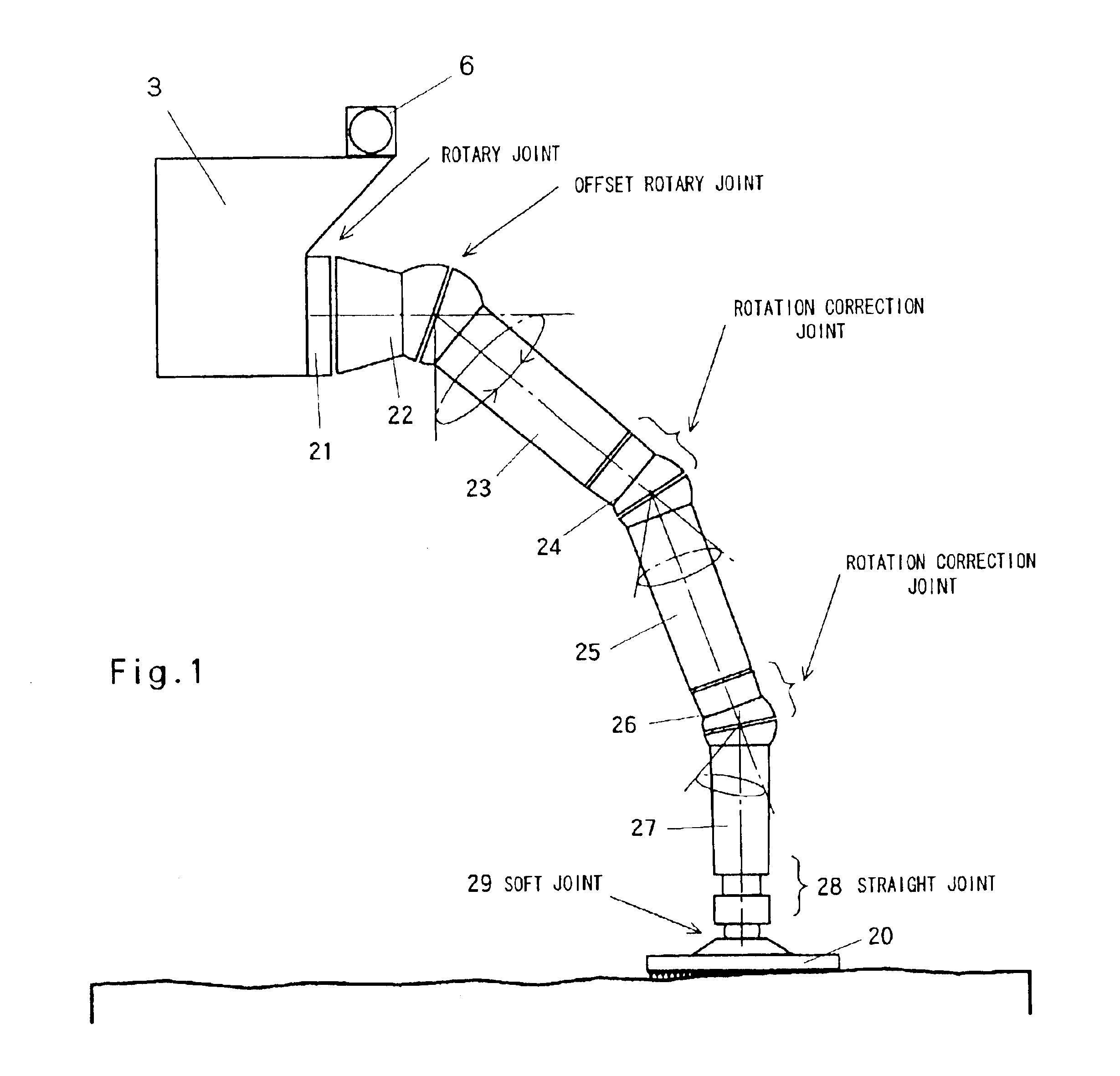 Robot having offset rotary joints