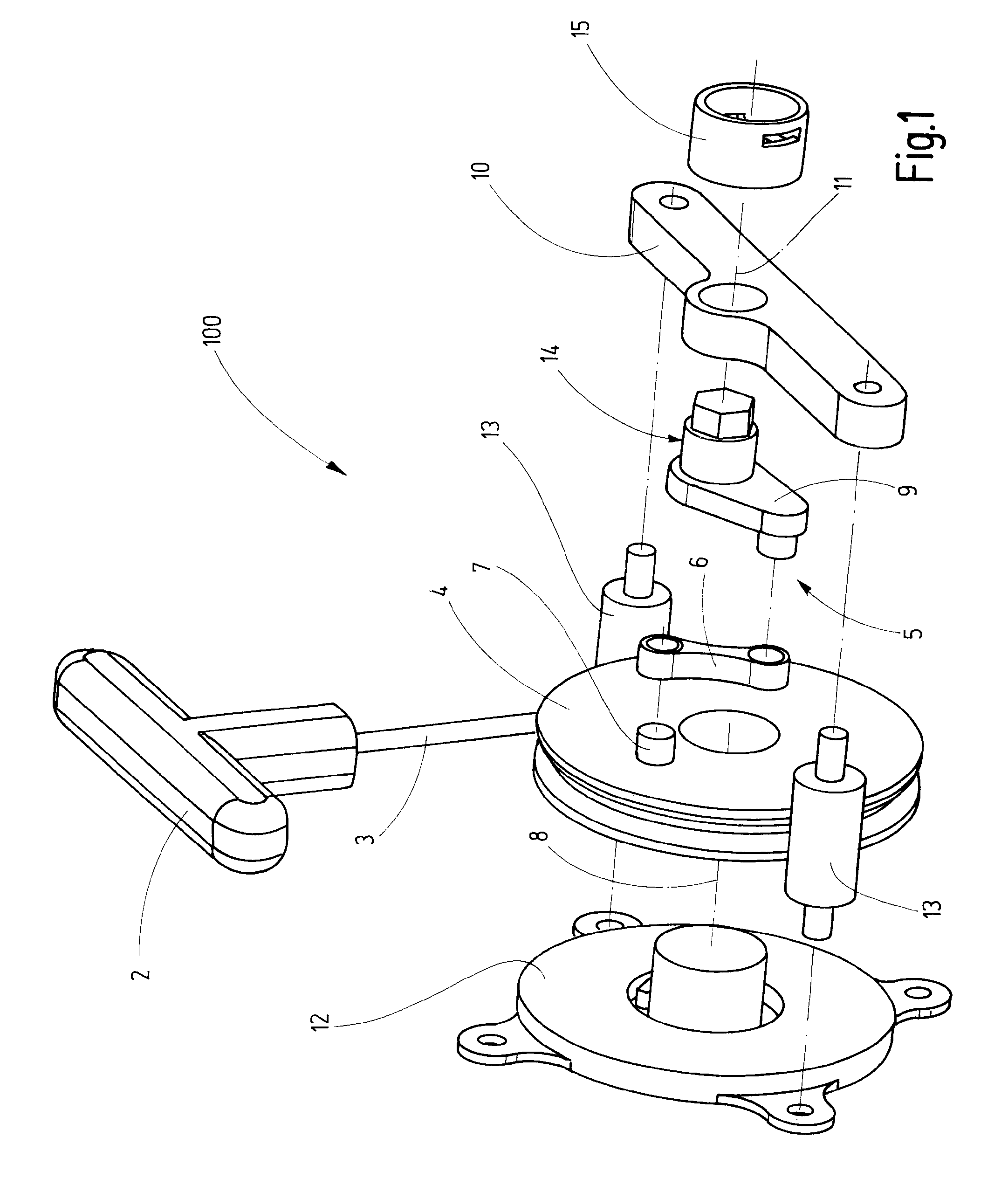 Starter device for a motor driven machine