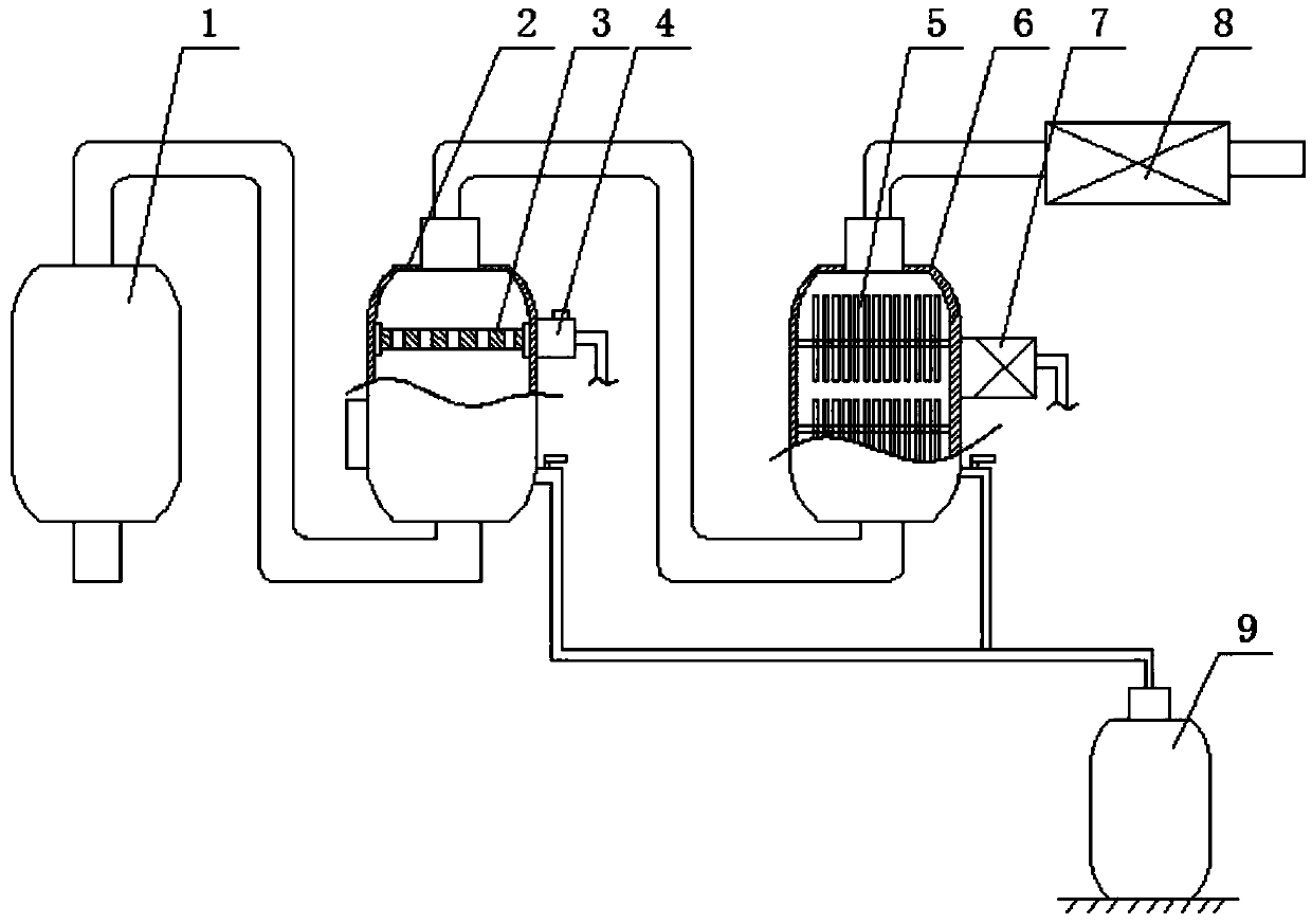 Acid regeneration acid mist recycling and purifying device