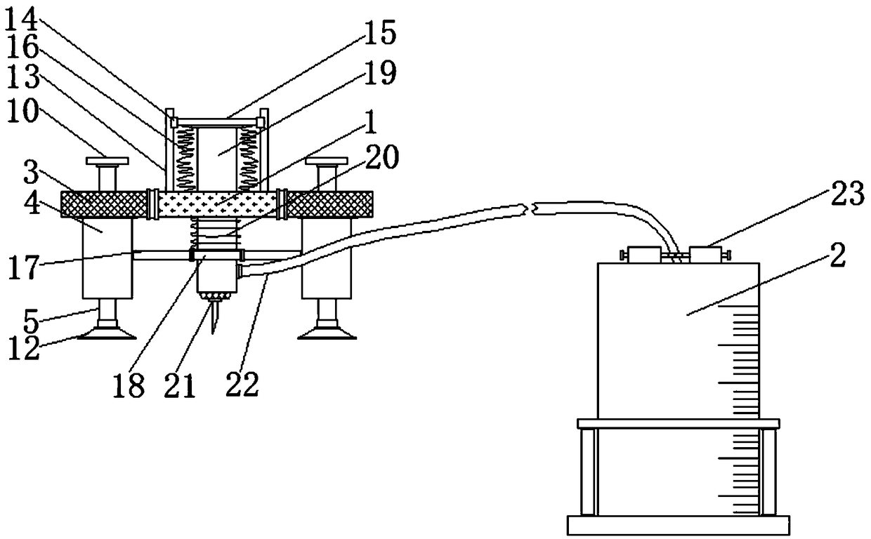 Puncture drainage device for cardiovascular intervention treatment