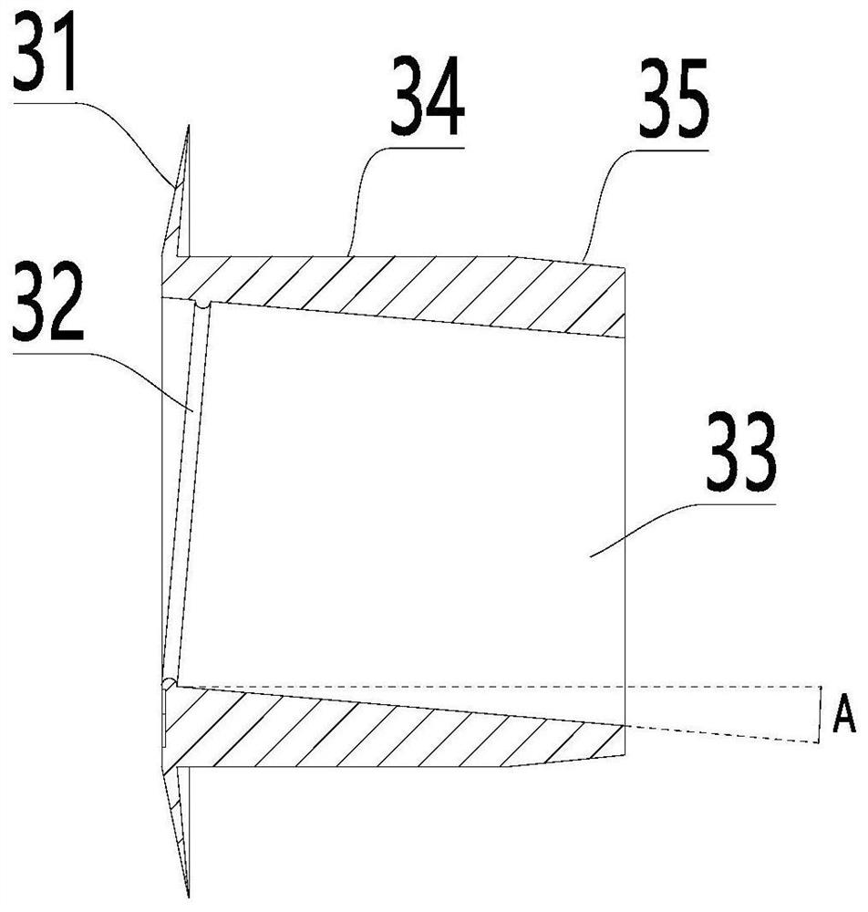 Smoke pipe mounting part and gas heating water heater