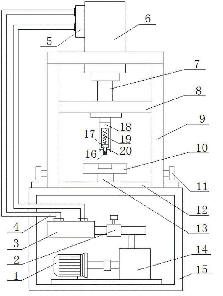 Hydraulic punching machine for sectional materials