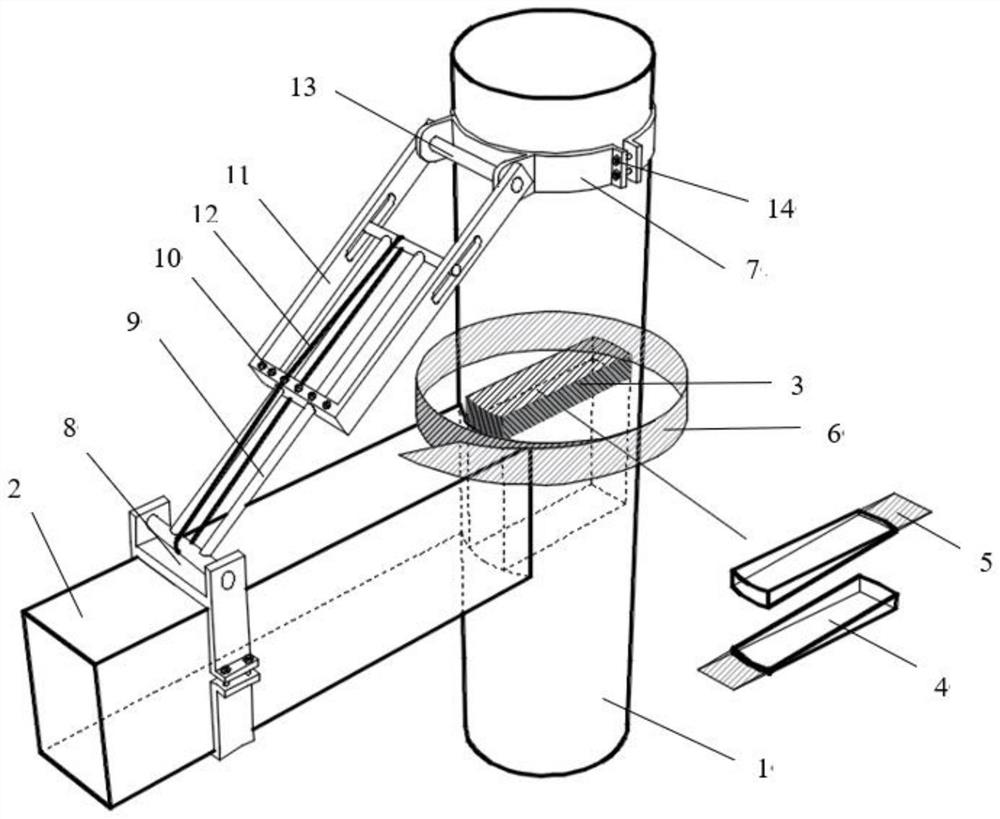 Reinforcing device and method for loose tenon-and-mortise joint of ancient building wood structure