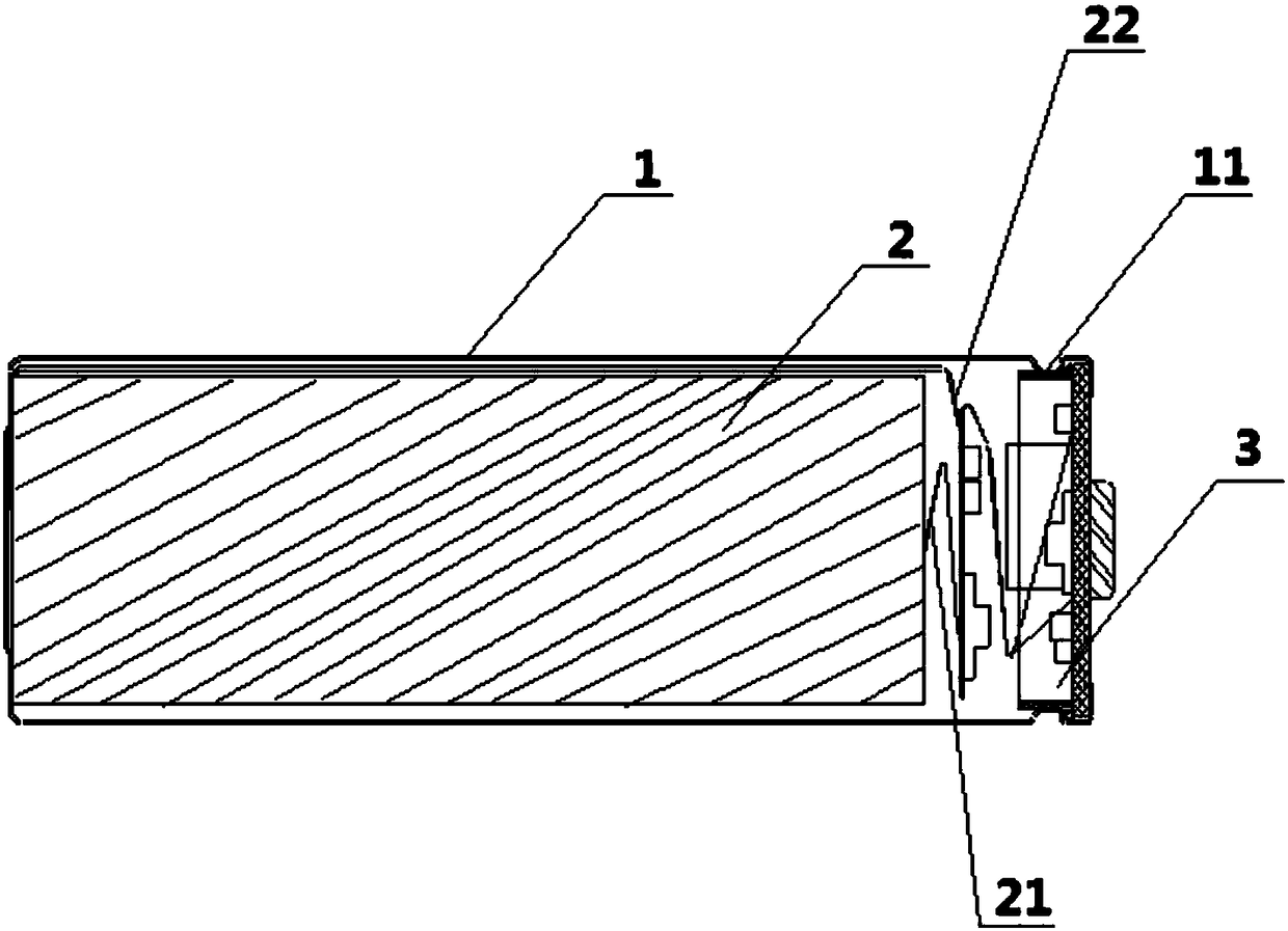 Constant voltage output structural part and rechargeable battery using same