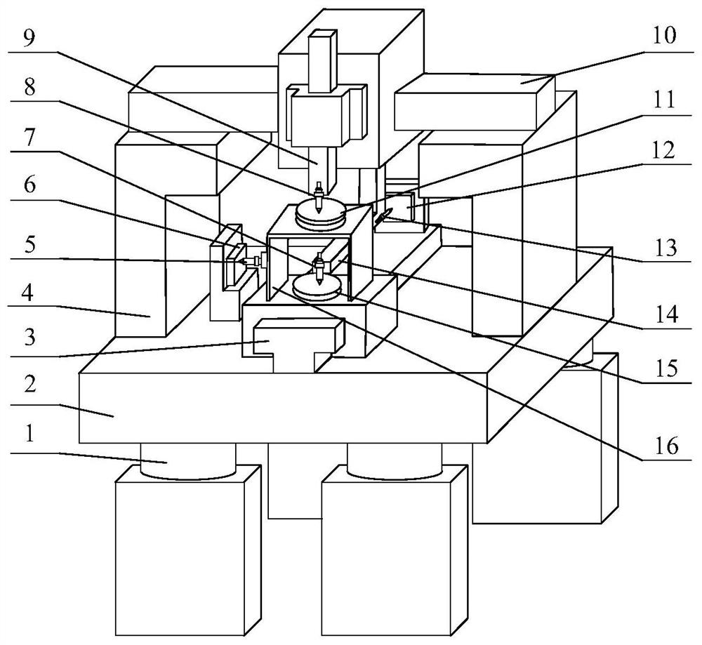 Method and device for measuring free-form surface based on comparative measurement of liquid reference plane