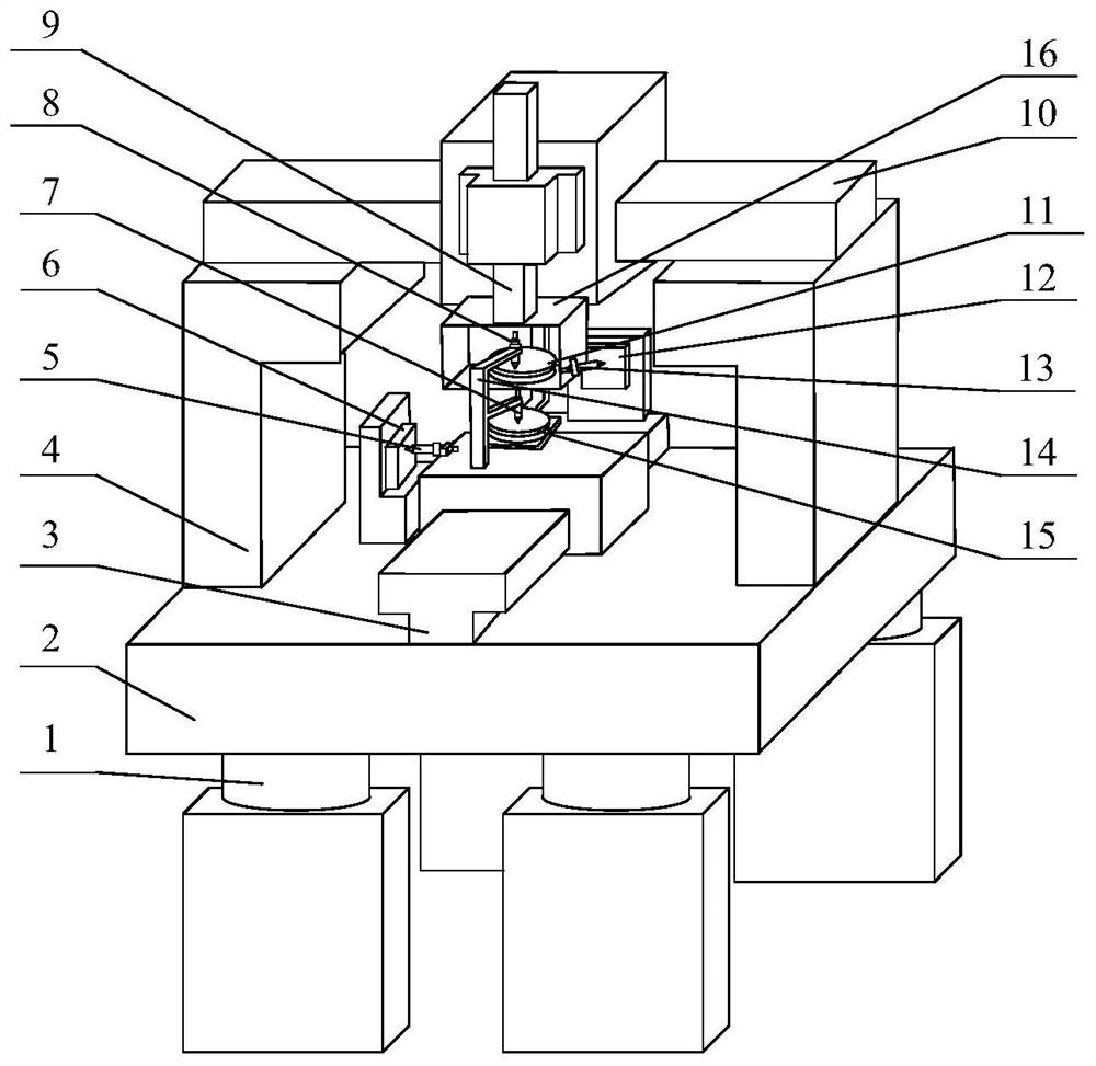 Method and device for measuring free-form surface based on comparative measurement of liquid reference plane