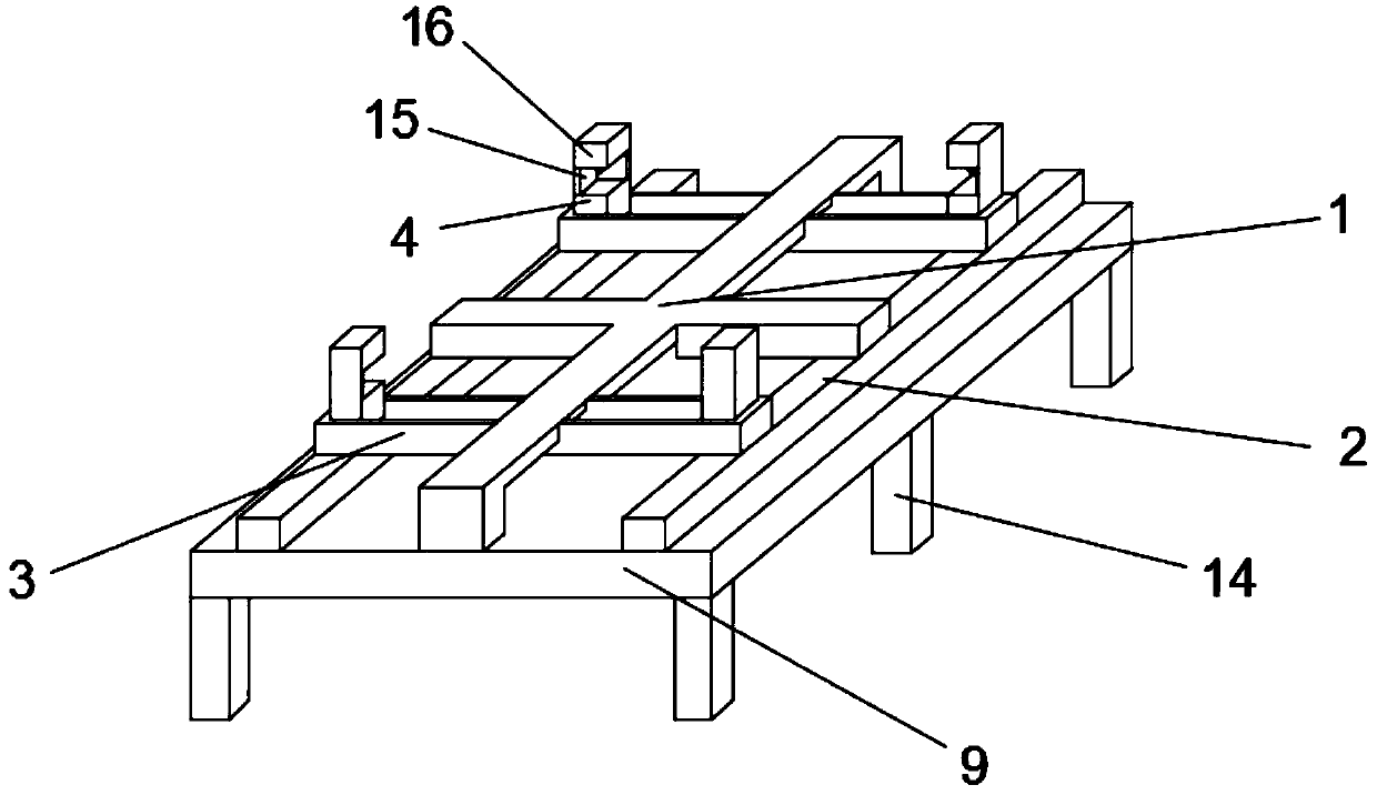 Glass plate four-angle drilling device capable of being adjusted for clamping