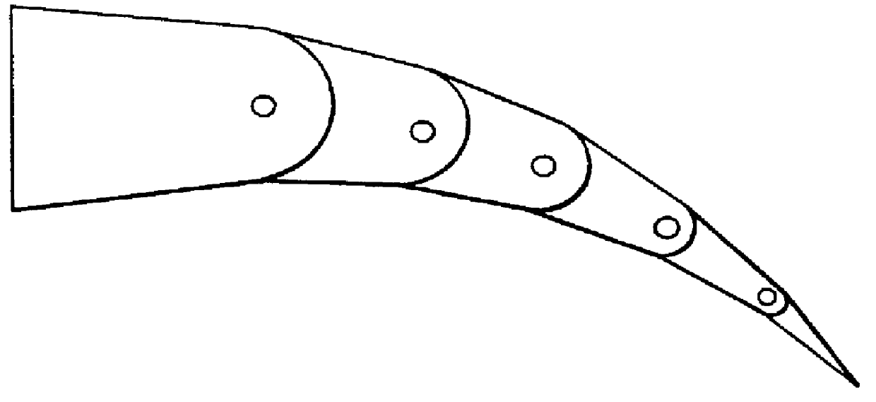 Aerofoil profile with variable profile adaptation