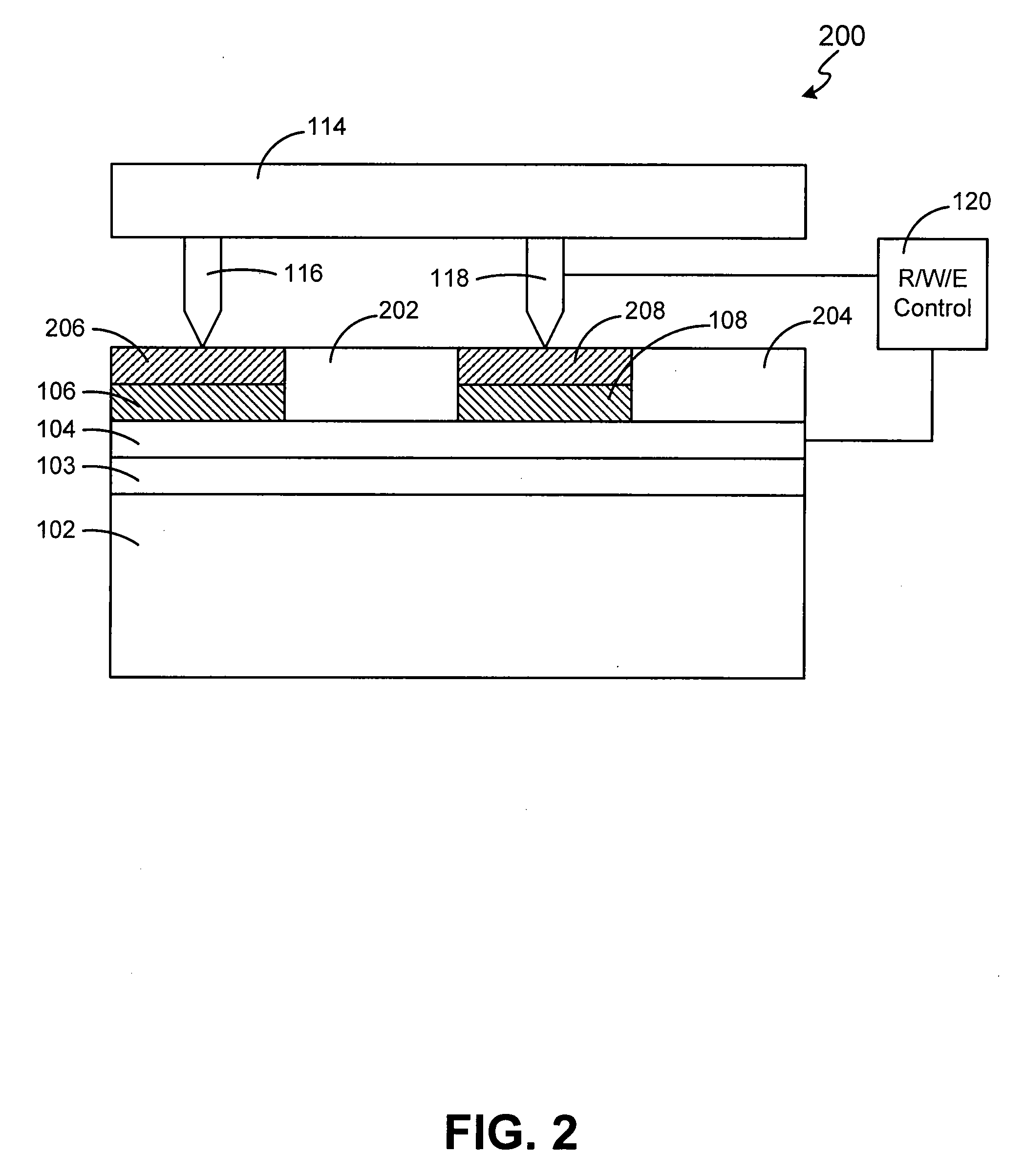 Probe storage device, system including the device, and methods of forming and using same