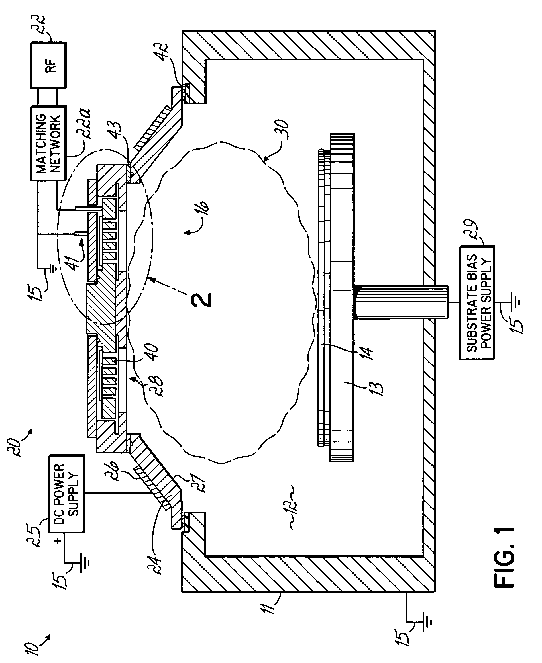 Internal antennae for plasma processing with metal plasma