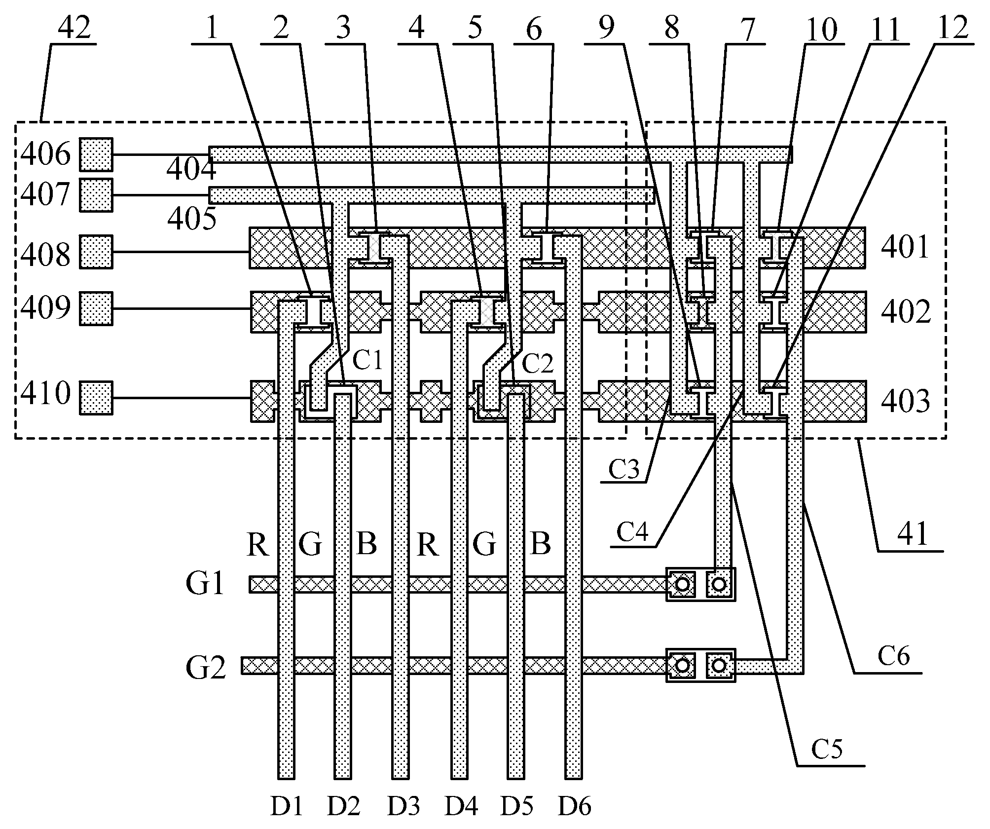 Test device for liquid crystal display device and test method thereof