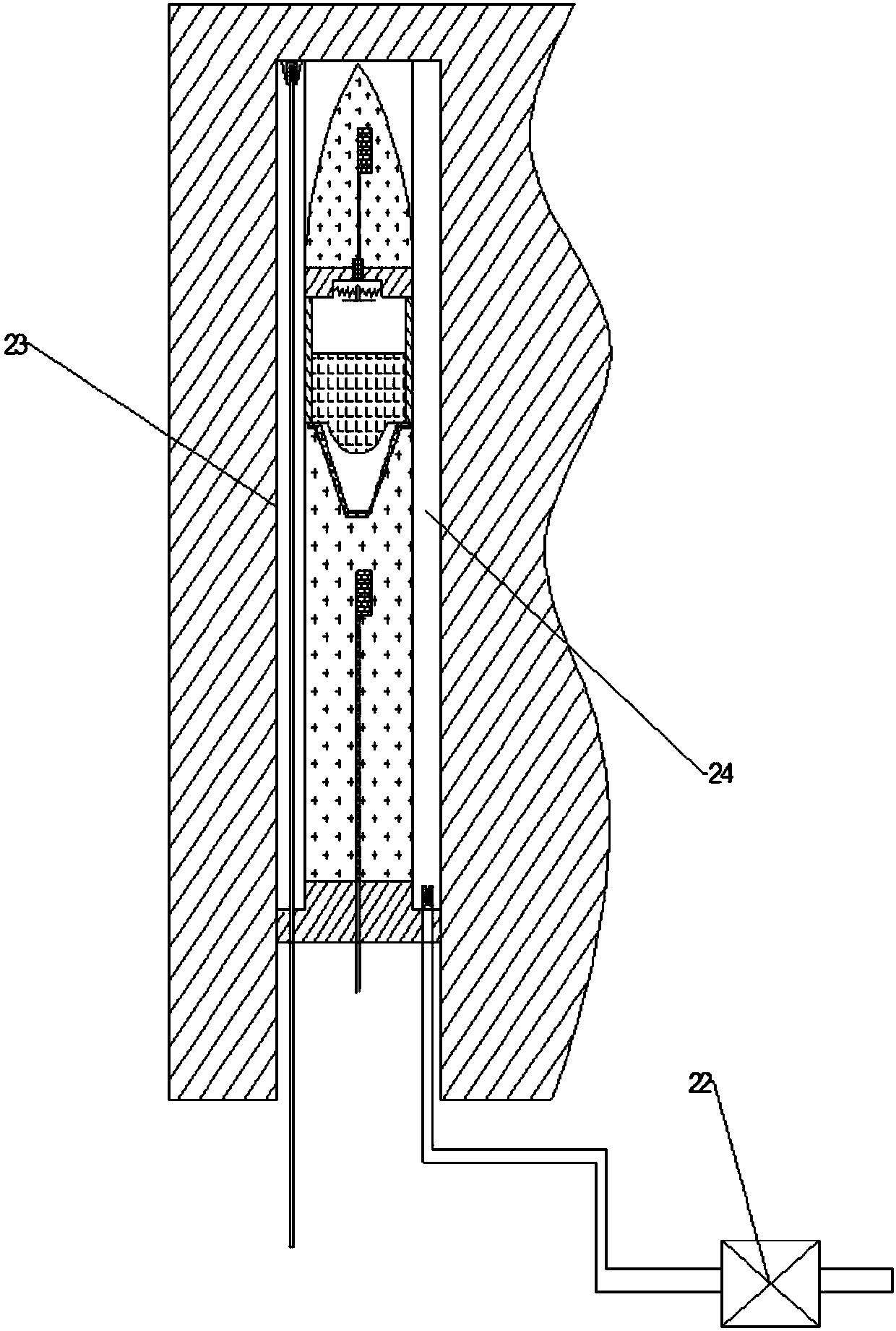 Blasting method and device of axial progressive secondary high-efficiency blasting device