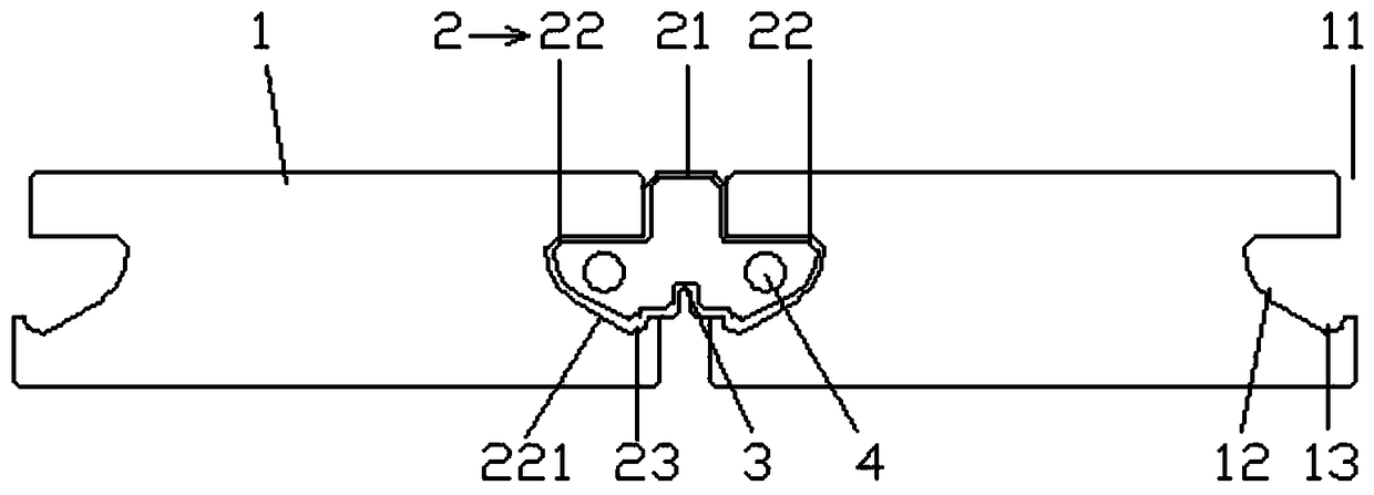 Floor with heat emitting, heat guiding and heat insulating function and transverse inserted connection function