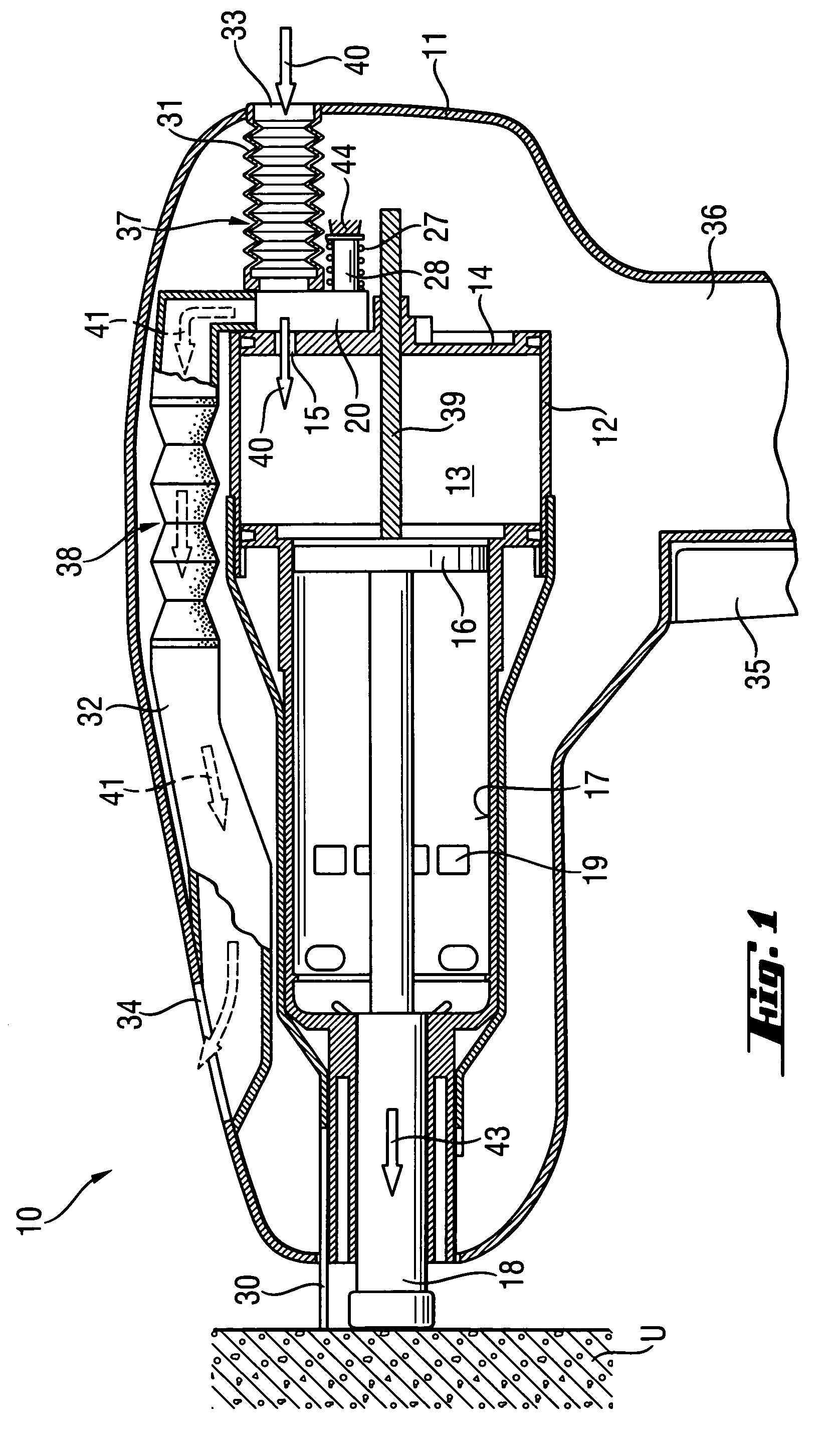 Combustion-engined setting tool