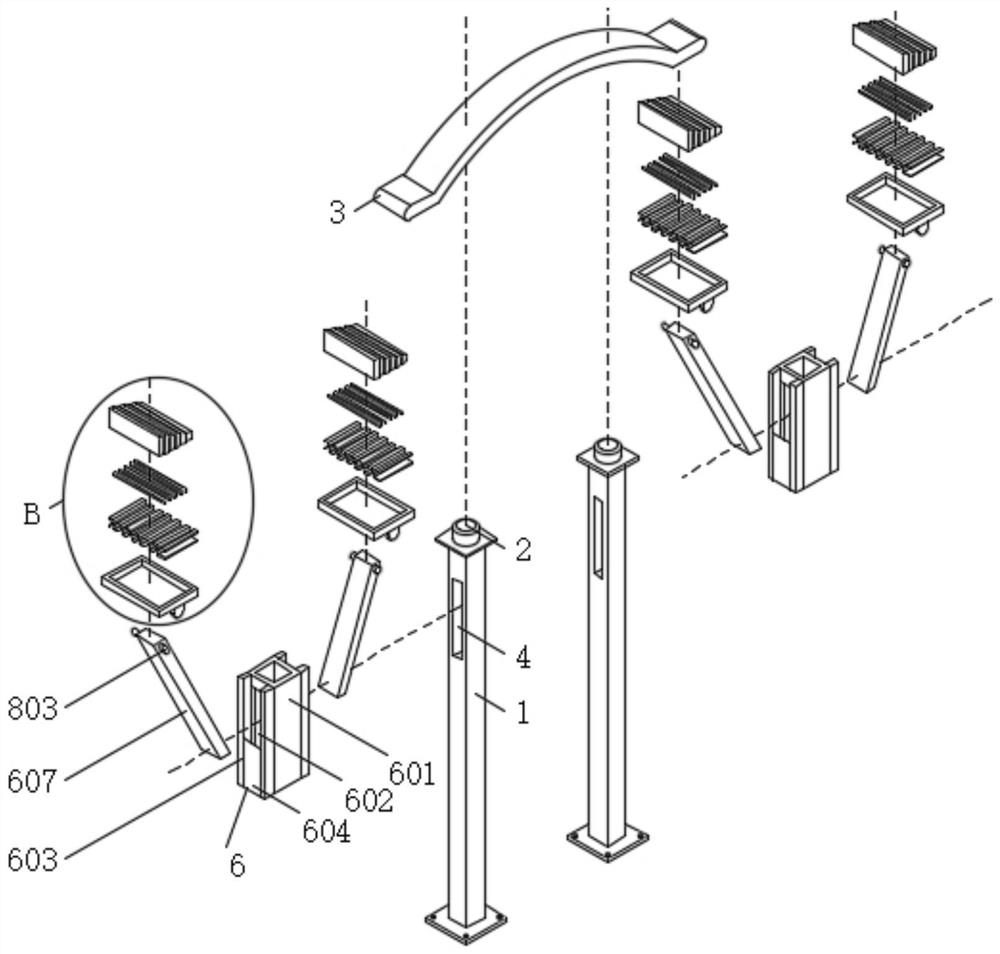 Assembly type inclined supporting joint steel frame structure