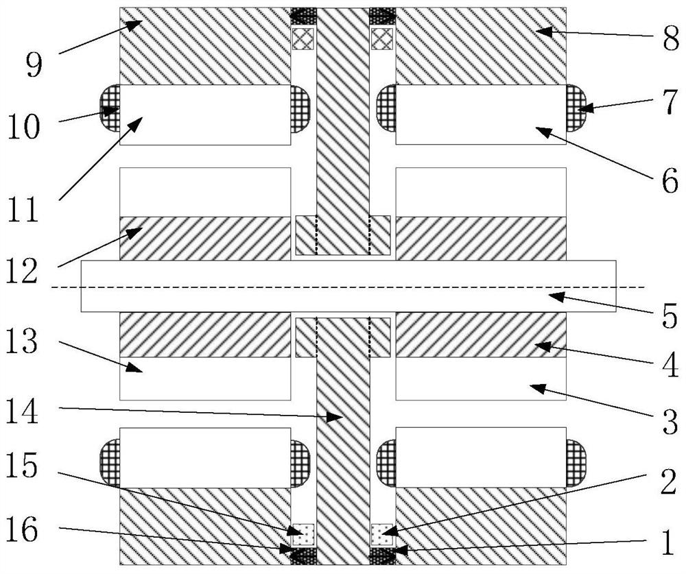 Axial flux five-degree-of-freedom magnetic levitation motor