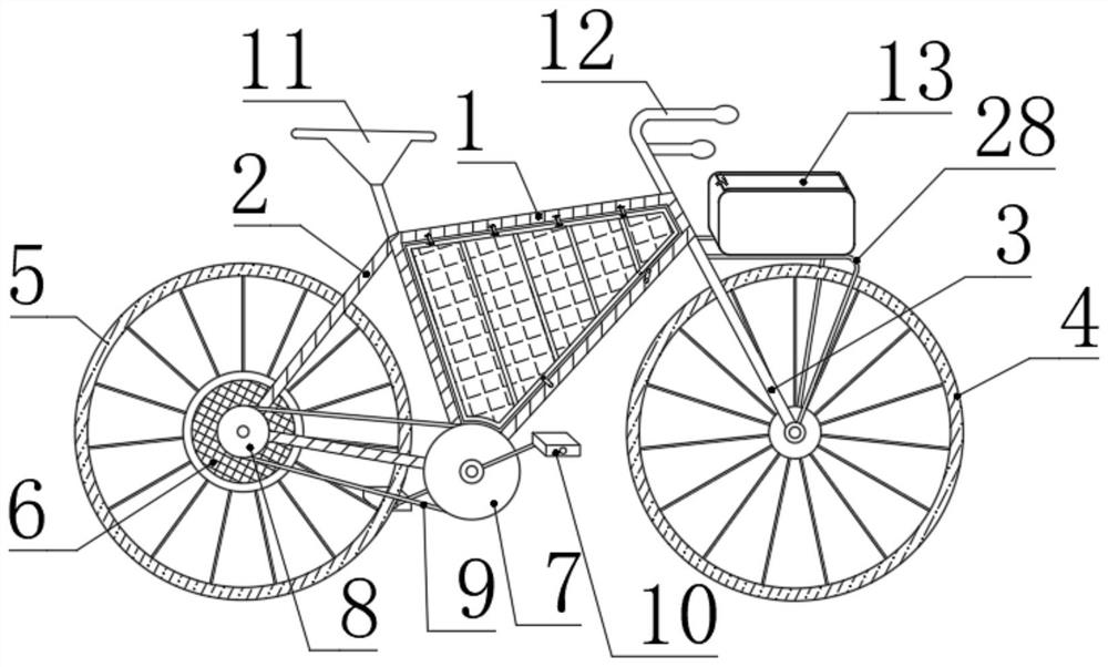 Solar charging bicycle