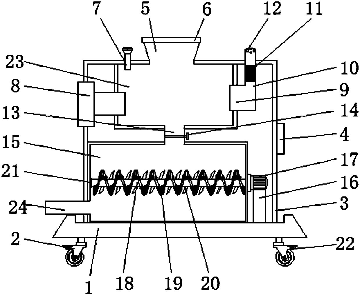 Garbage crushing mechanical equipment special for garbage yard