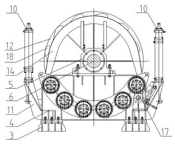 Novel large-tonnage duplex luffing mechanism used for pile-surrounding type crane