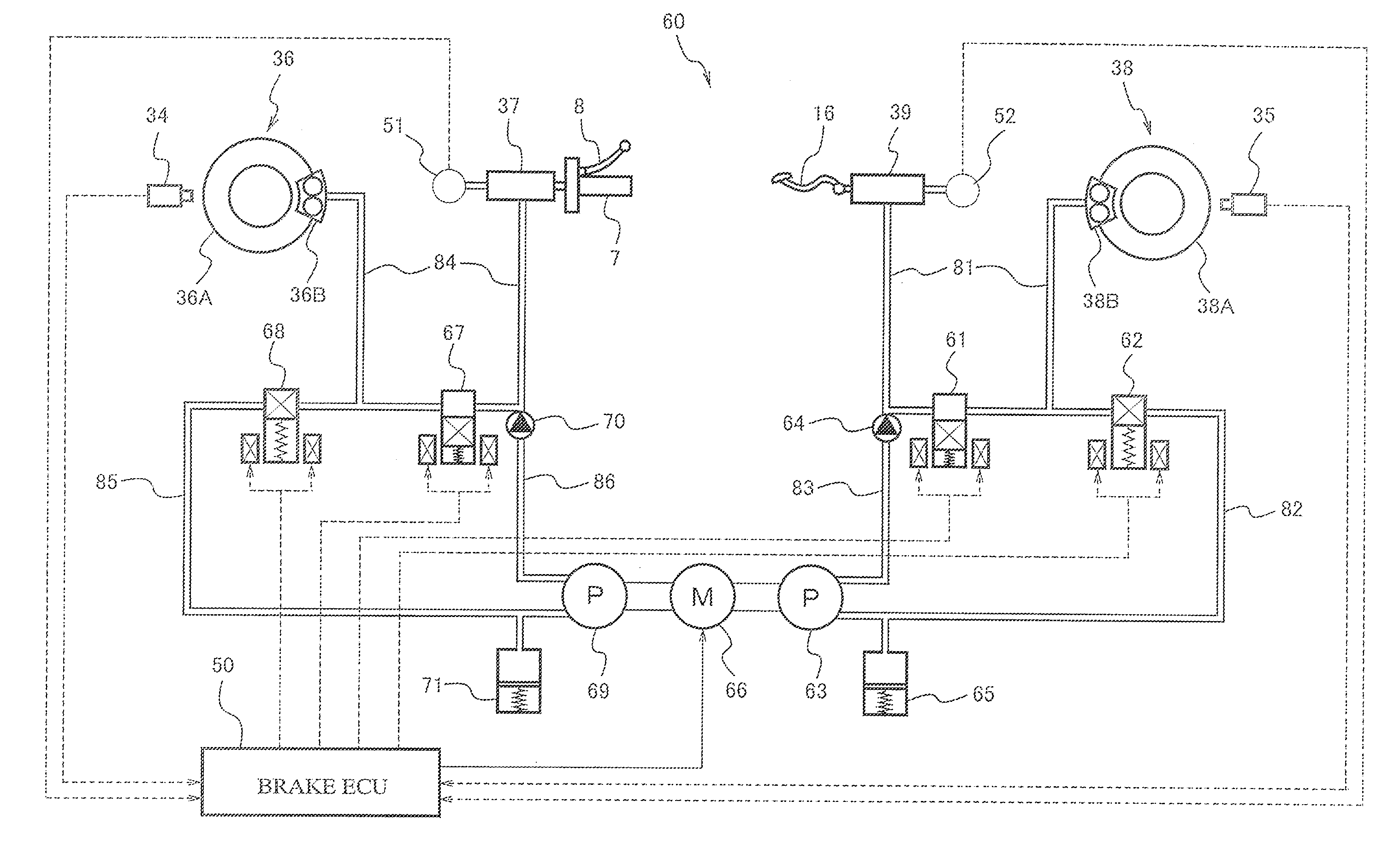 Brake control system in vehicle