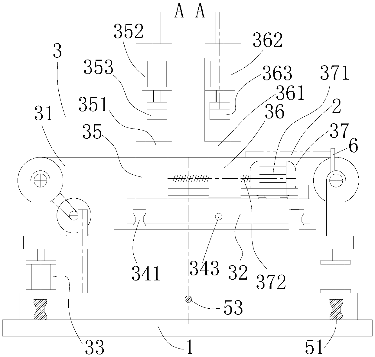 Glue drying device for spliced wood frame