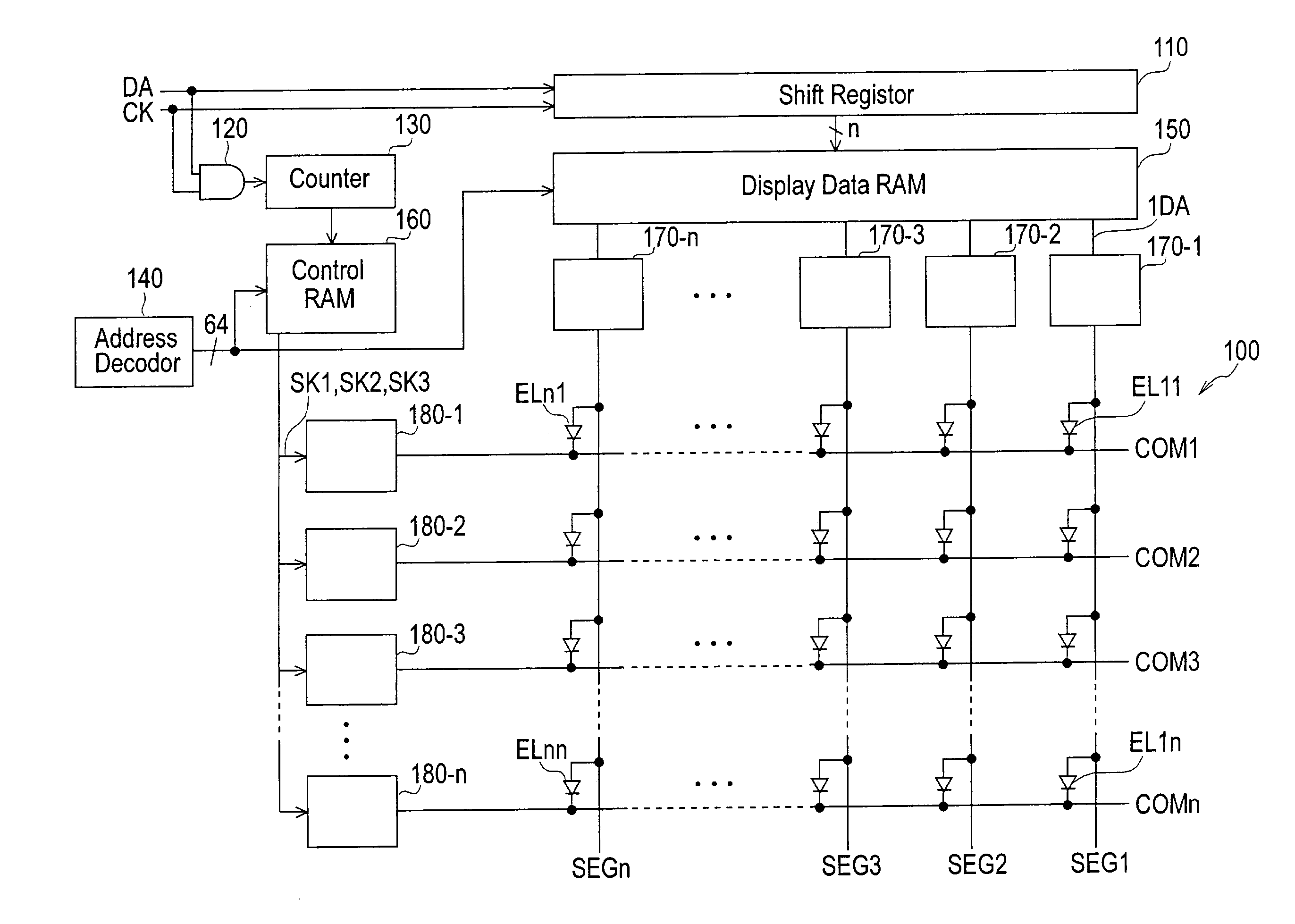 Display device using light-emitting elements