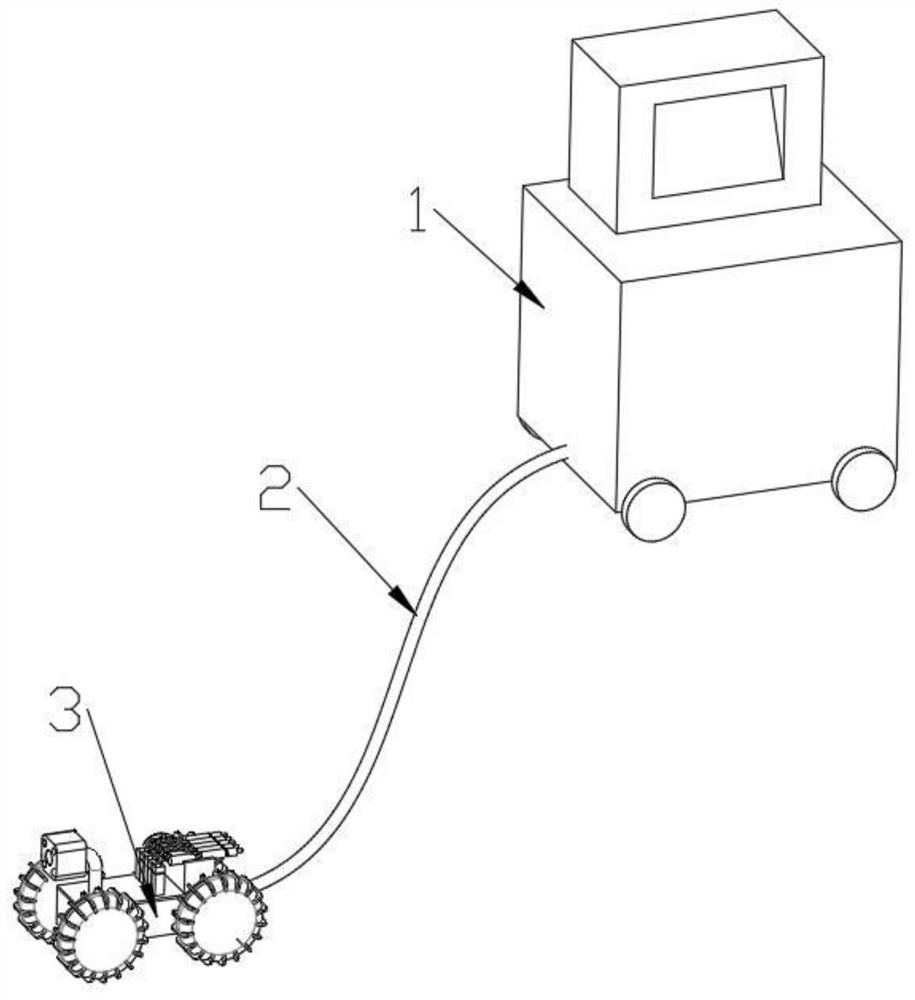 Urban underground drainage pipe network detection device and detection method thereof