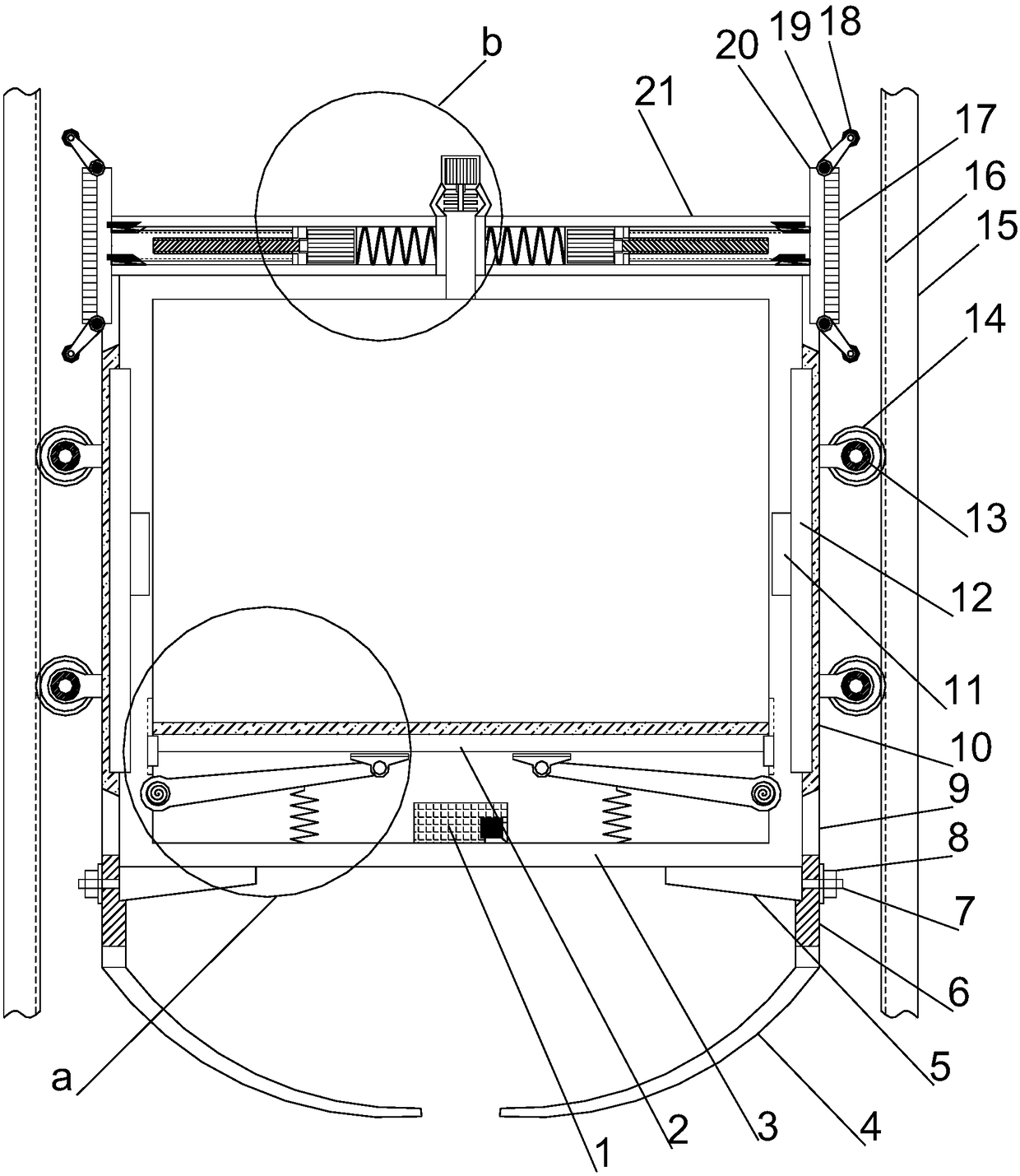 Deformation buffer type emergency brake device for elevator