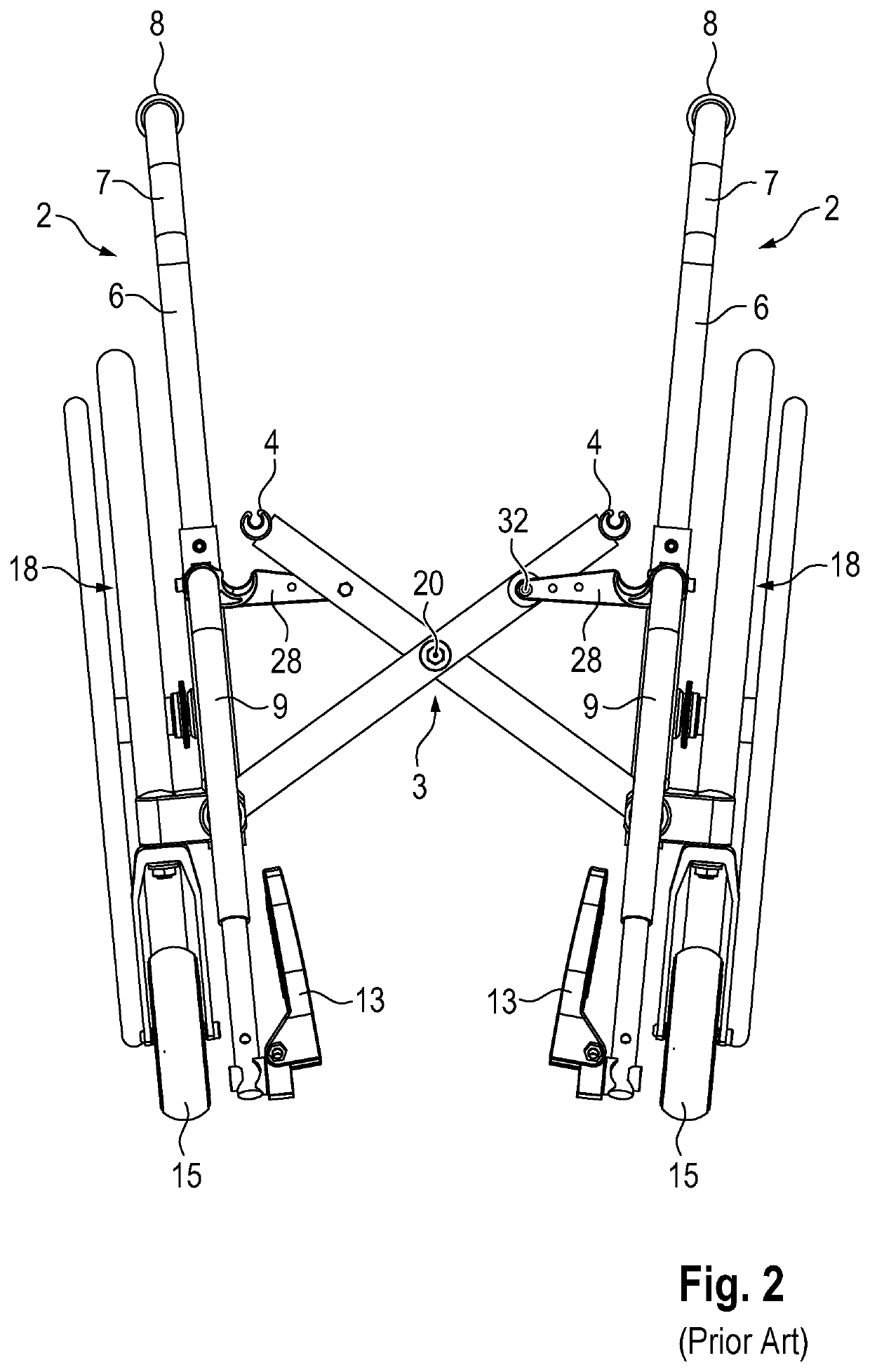 Folding wheelchair