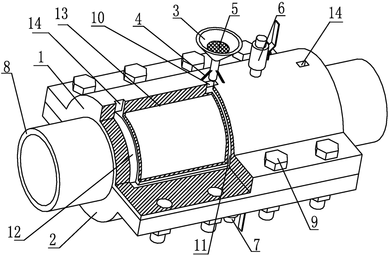 Rapid plugging device for oil and gas pipeline