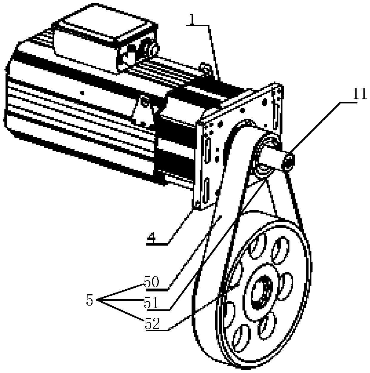 Buffering braking mechanism of electric injection molding machine