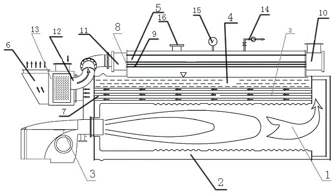 Phase change heat exchange hot water machine set