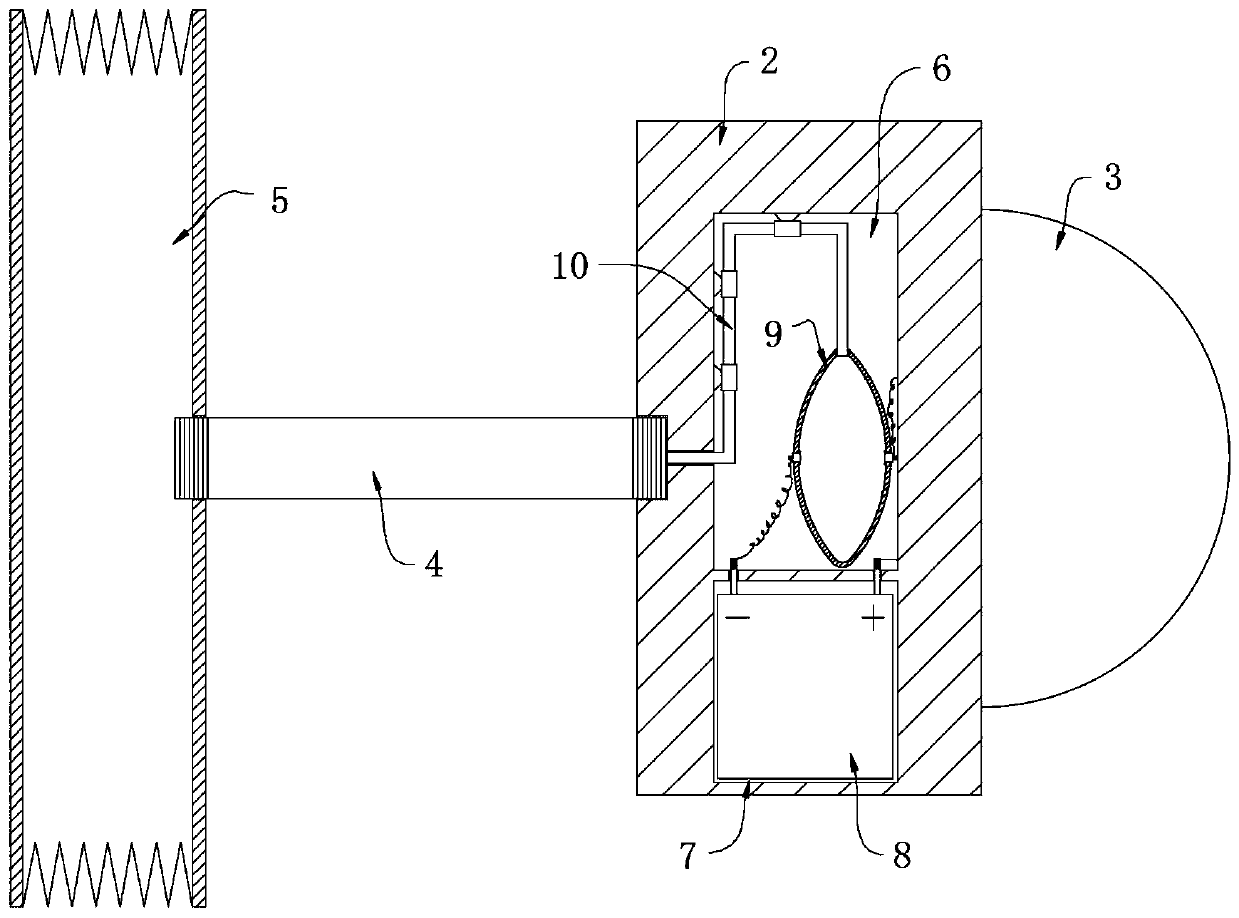 Air pressure type building outer wall protection plate looseness detection device