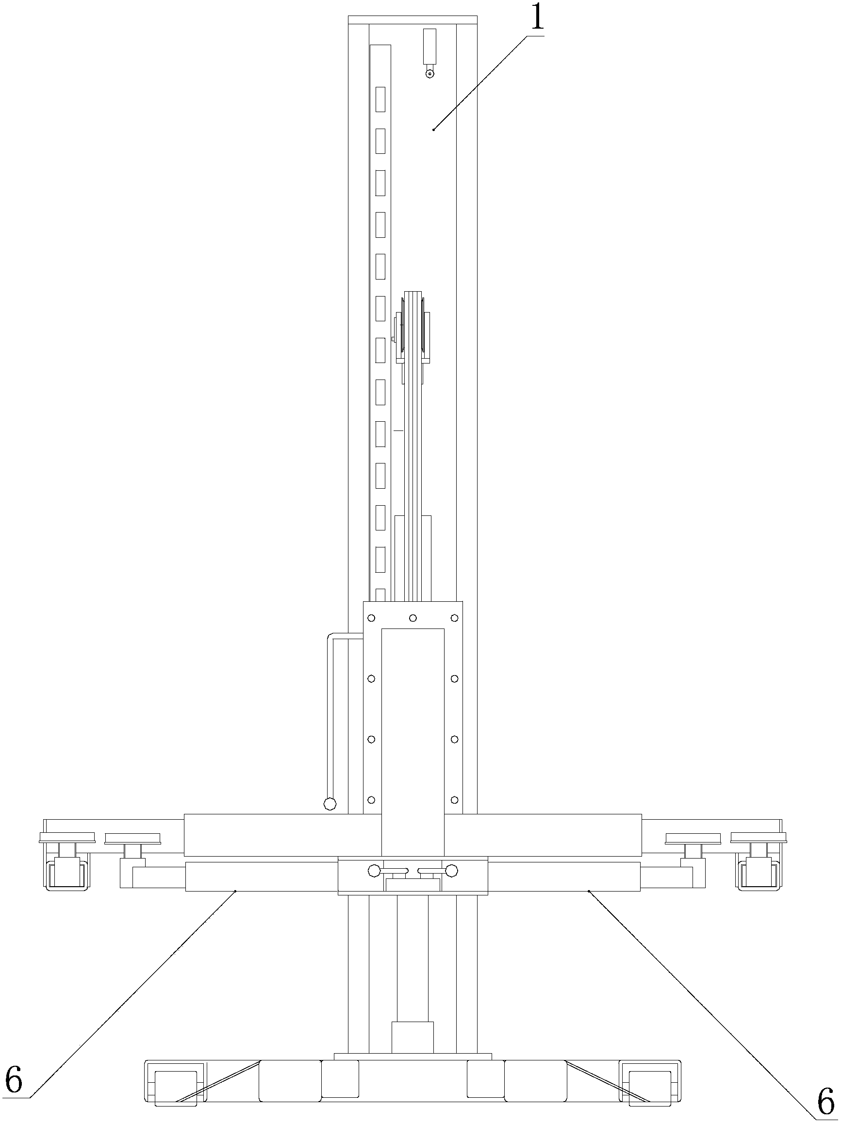 Single-column hydraulic movable lifter