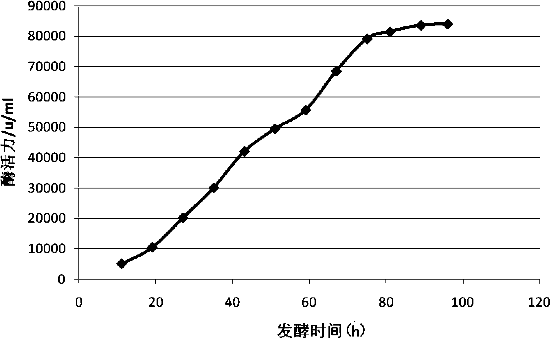 Bacterial strain capable of producing alkali protease and industrialized liquid fermentation method of bacterial strain