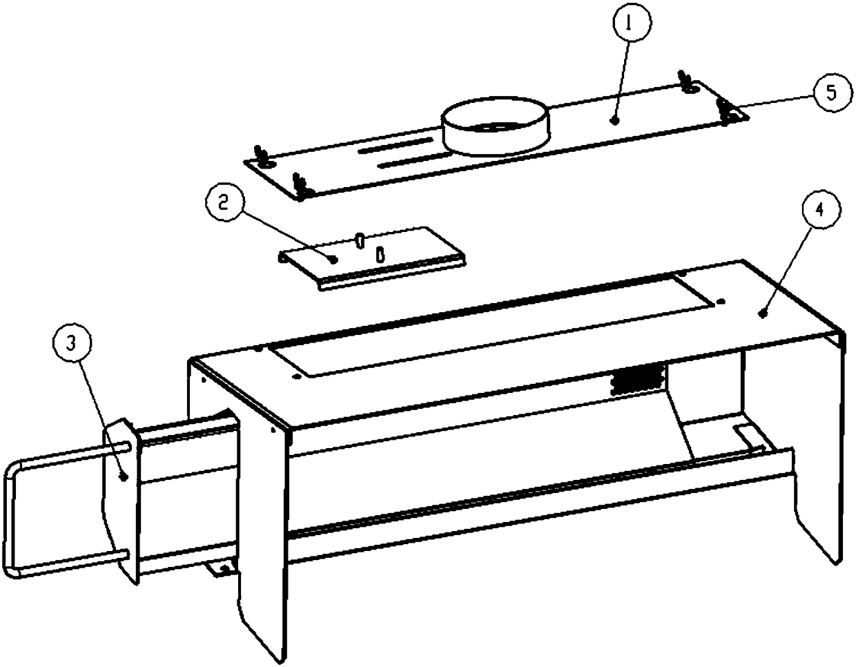 Exhaust extraction and filtration device of reflow soldering furnace