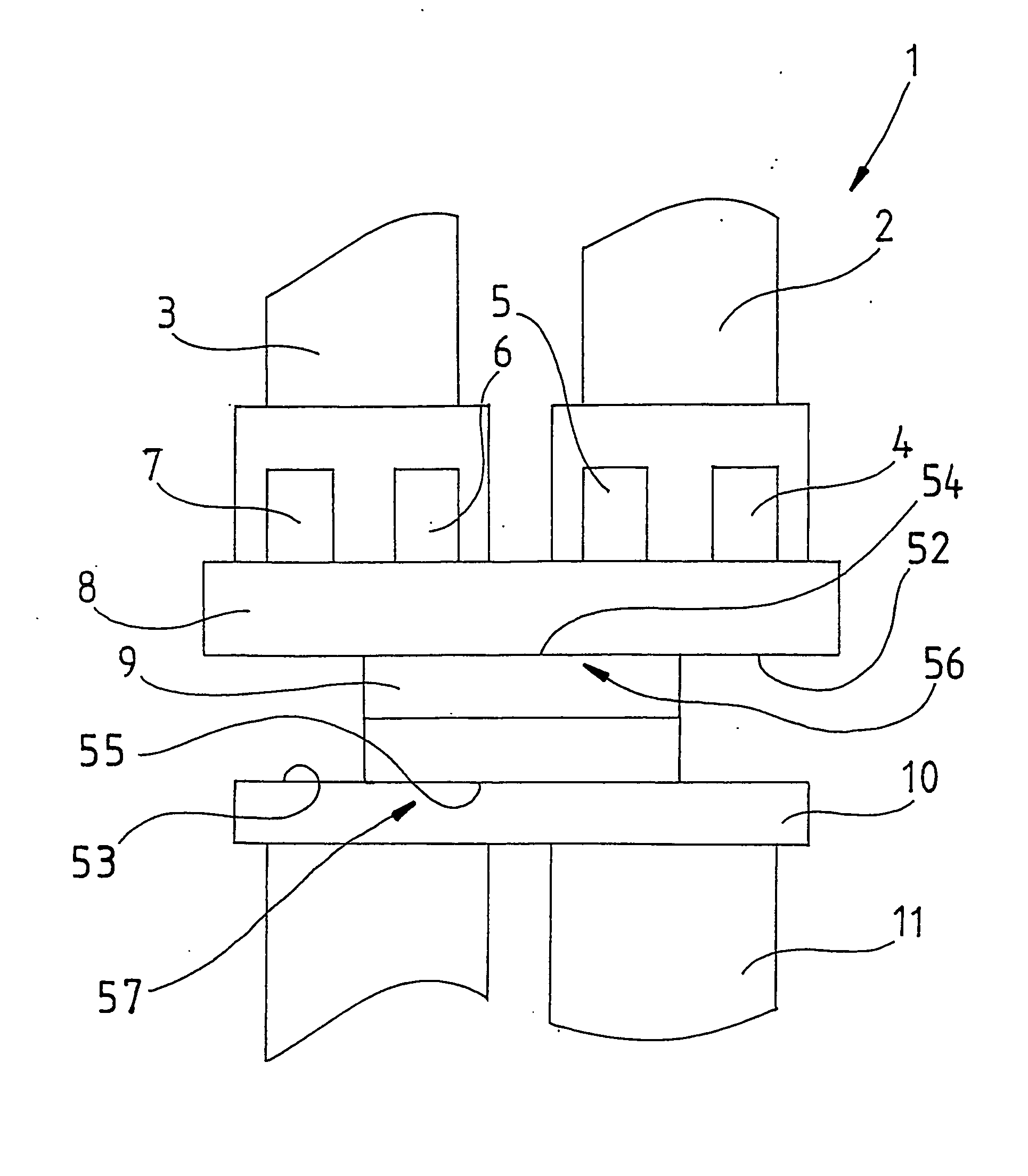 Apparatus and method for compensations for stress deformations in a press