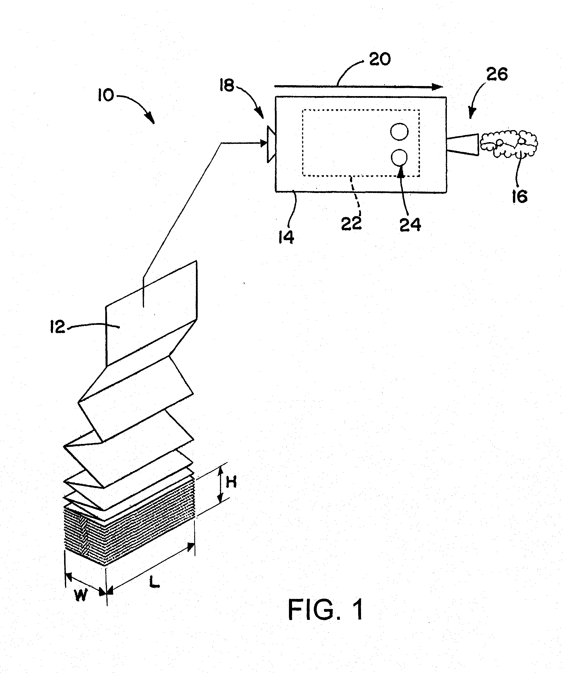 Carrier for a bundle of fan folded sheet material to be converted into dunnage