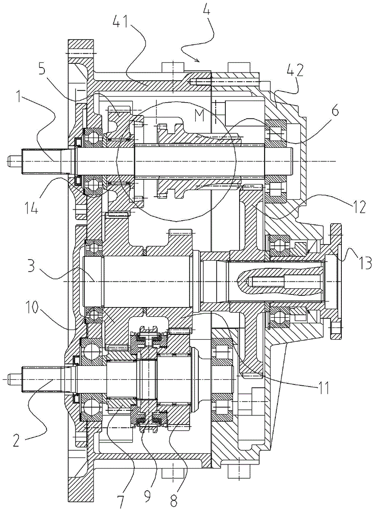 Dual-power input pure electric transmission