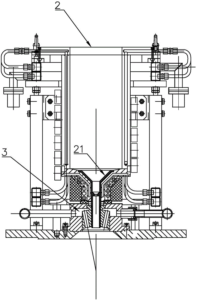 Gas jet gas cooling type superfine titanium alloy atomization device and gas jet gas cooling type spraying disk