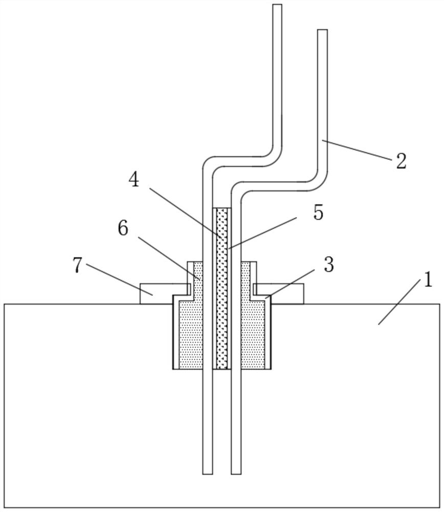 A fixing device for transformer copper bars